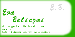 eva beliczai business card